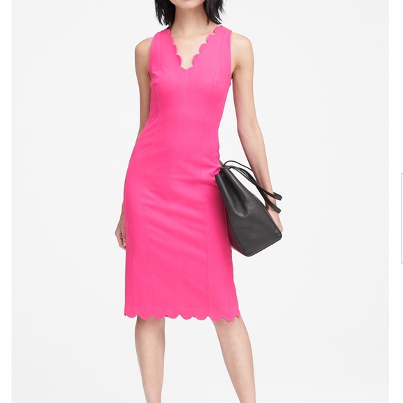 pink scalloped dress